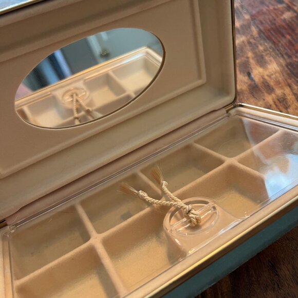 Vintage Travel Jewelry Case With Decoupaged Floral & Botanical Top - Picture 5 of 10